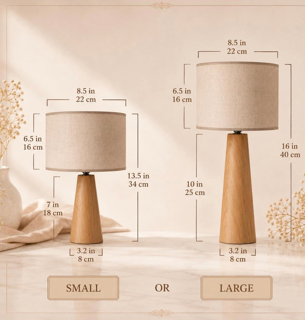 Houten bureaulamp, tafellamp, bedlamp, slaapkamerlamp, tafellamp, modern design, handgemaakte houten voet, rustieke stijl, unieke uitstraling